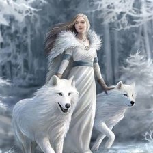 Оригинал схемы вышивки «полярные волки» (№1709477)