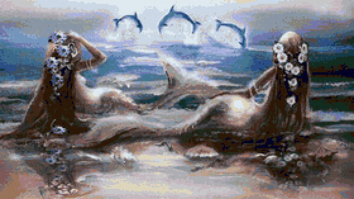 Две русалки - русалки - предпросмотр