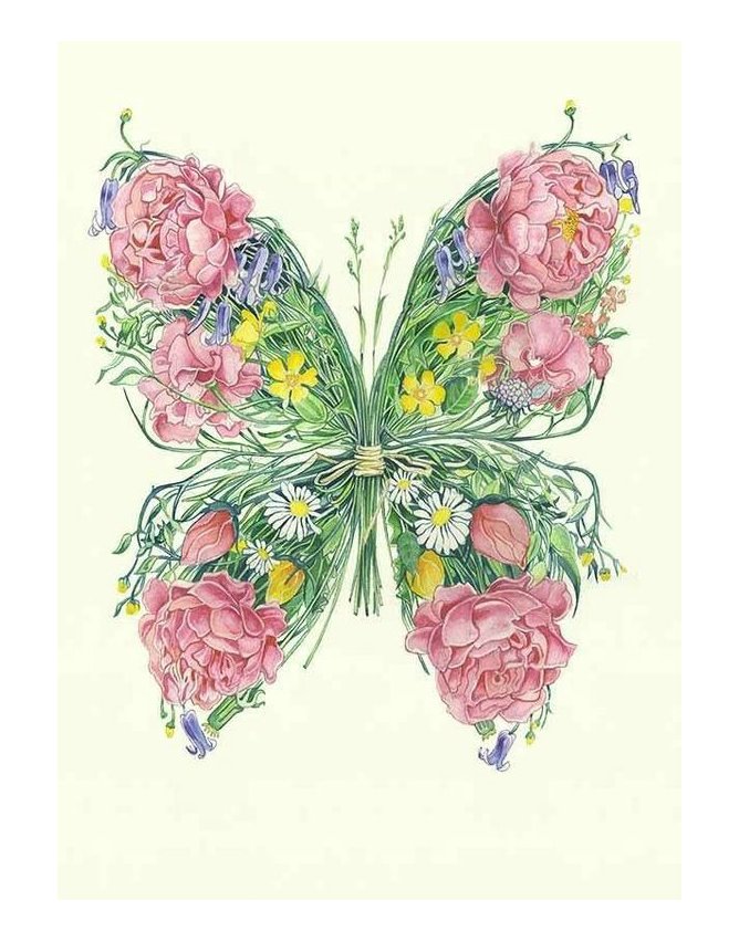 Бабочка - цветы - оригинал