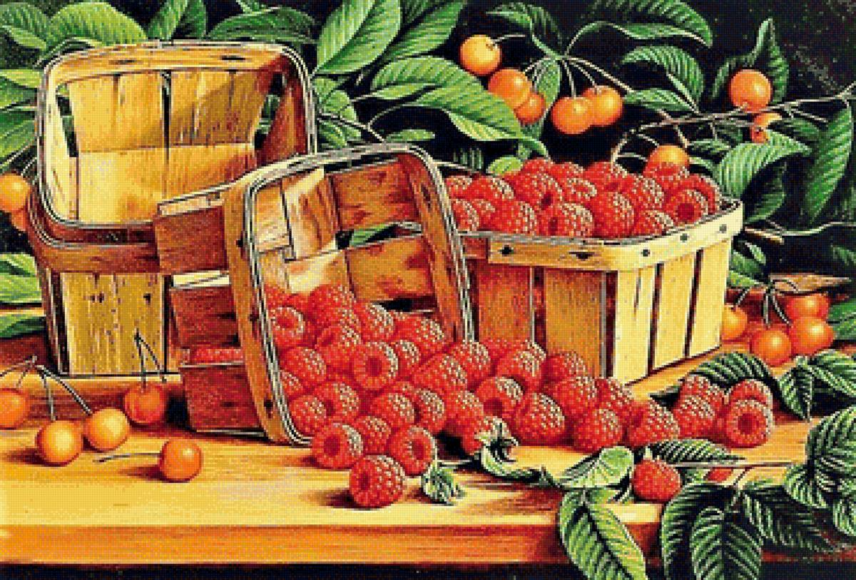 малина - натюрморт, картина, фрукты, живопись - предпросмотр