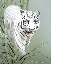 Оригинал схемы вышивки «Серия "Хищники". Белый тигр» (№1722101)