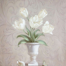 Оригинал схемы вышивки «букет тюльпанов» (№1722395)