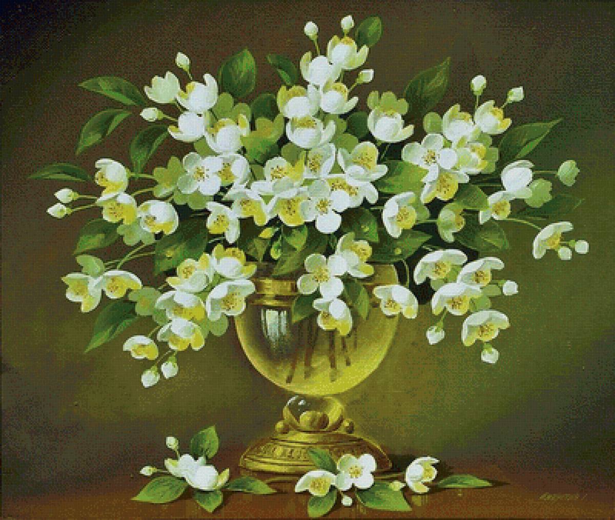 Букет - цветы в вазе, цветы, белые цветы - предпросмотр