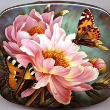 Схема вышивки «kvet,motýli»