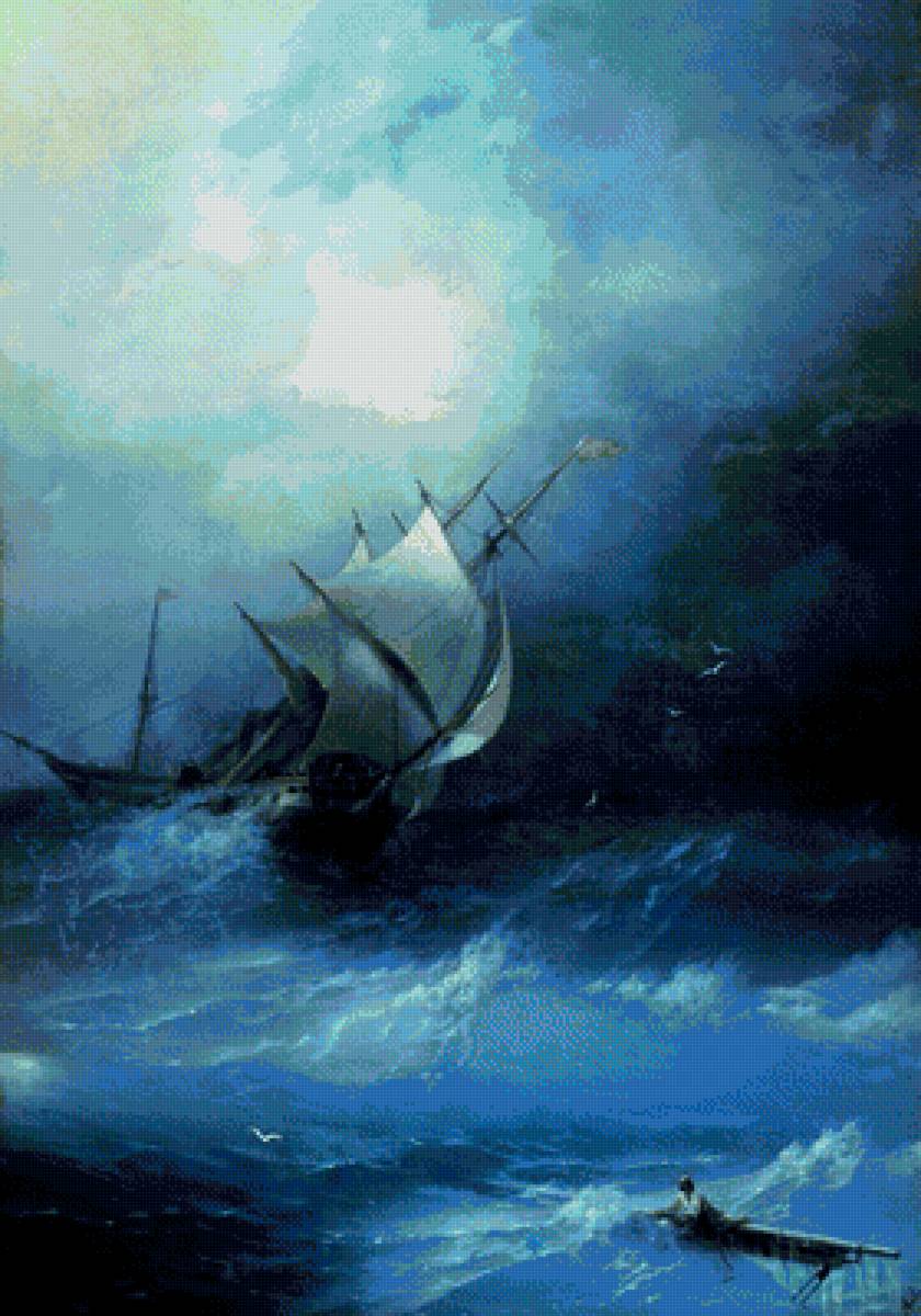 Буря на Ледовитом океане - море, корабль, айвазовский, искусство, шторм - предпросмотр