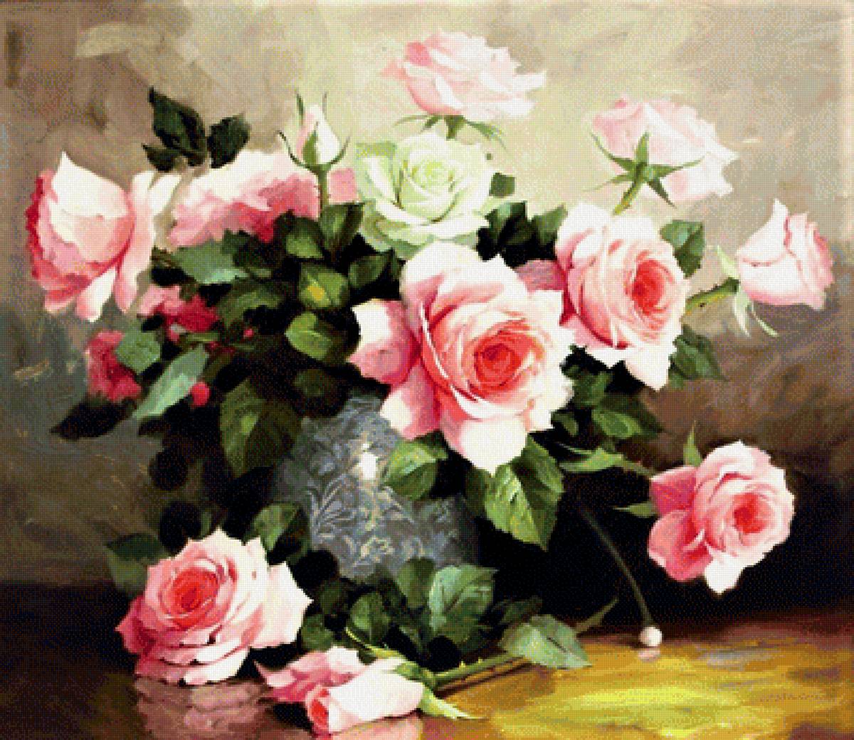 розы - розы, цветы, картина, живопись - предпросмотр