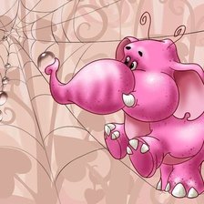 Оригинал схемы вышивки «розовий слон 3» (№1728305)