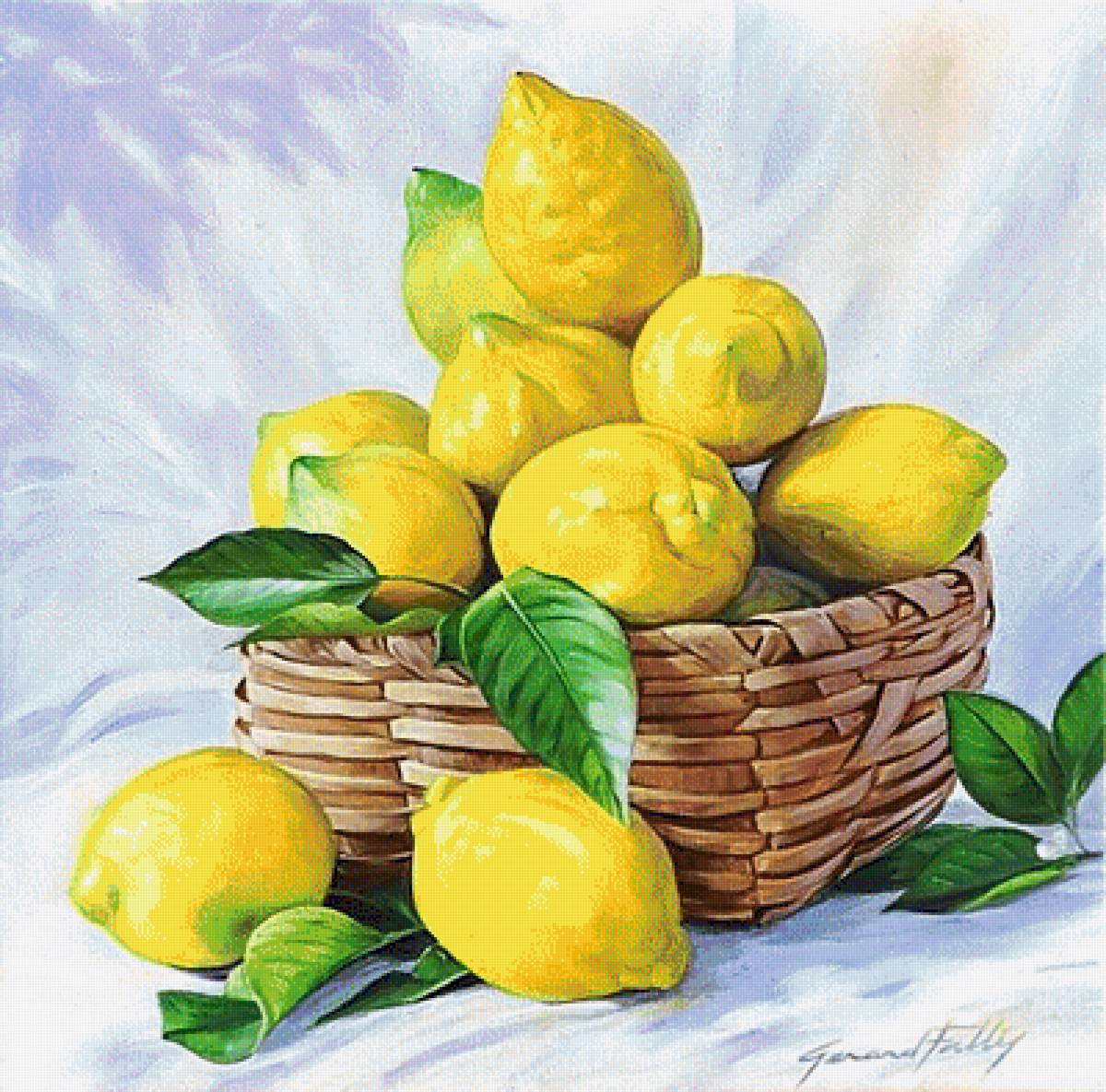 Натюрморт с лимонами. - живопись., натюрморт, лимоны - предпросмотр