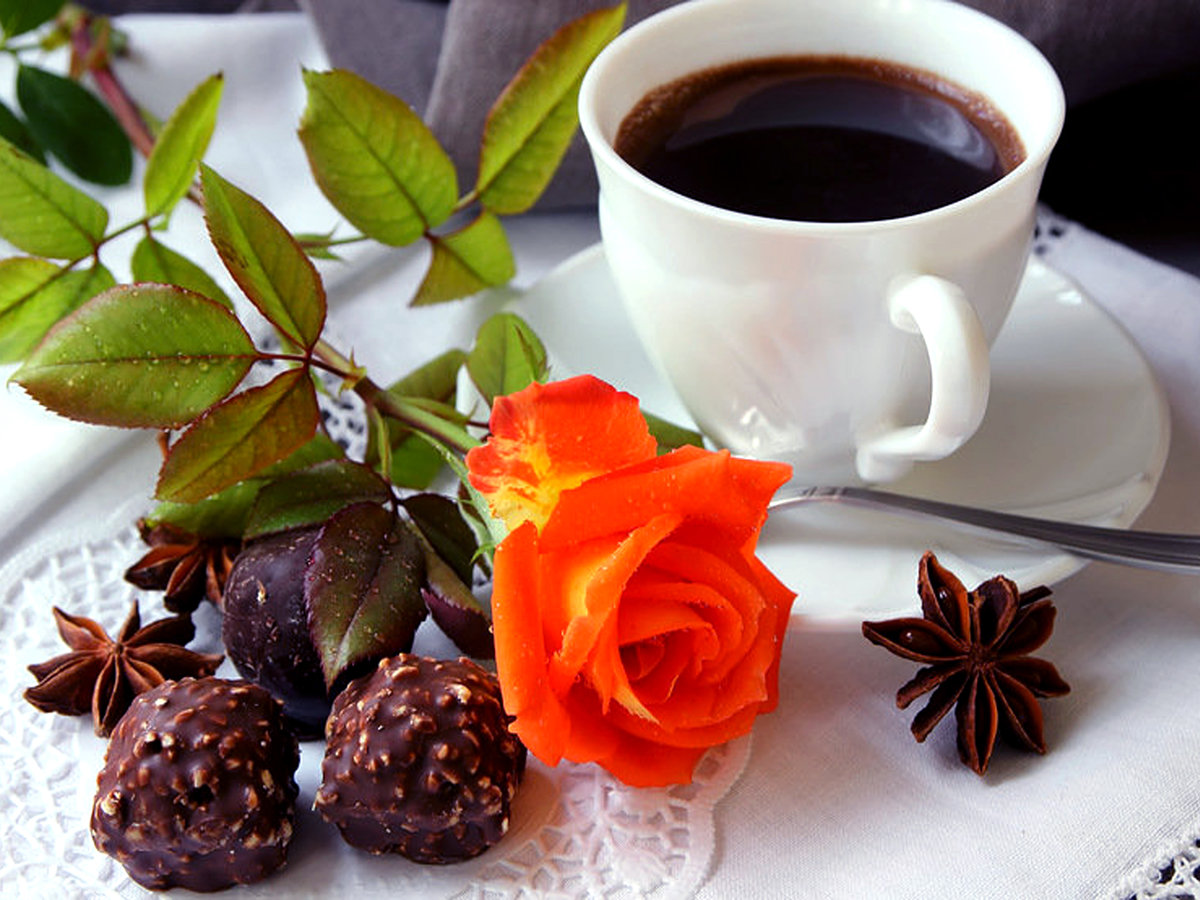Красивые Кофейные Поздравления С Добрым Утром Женщине
