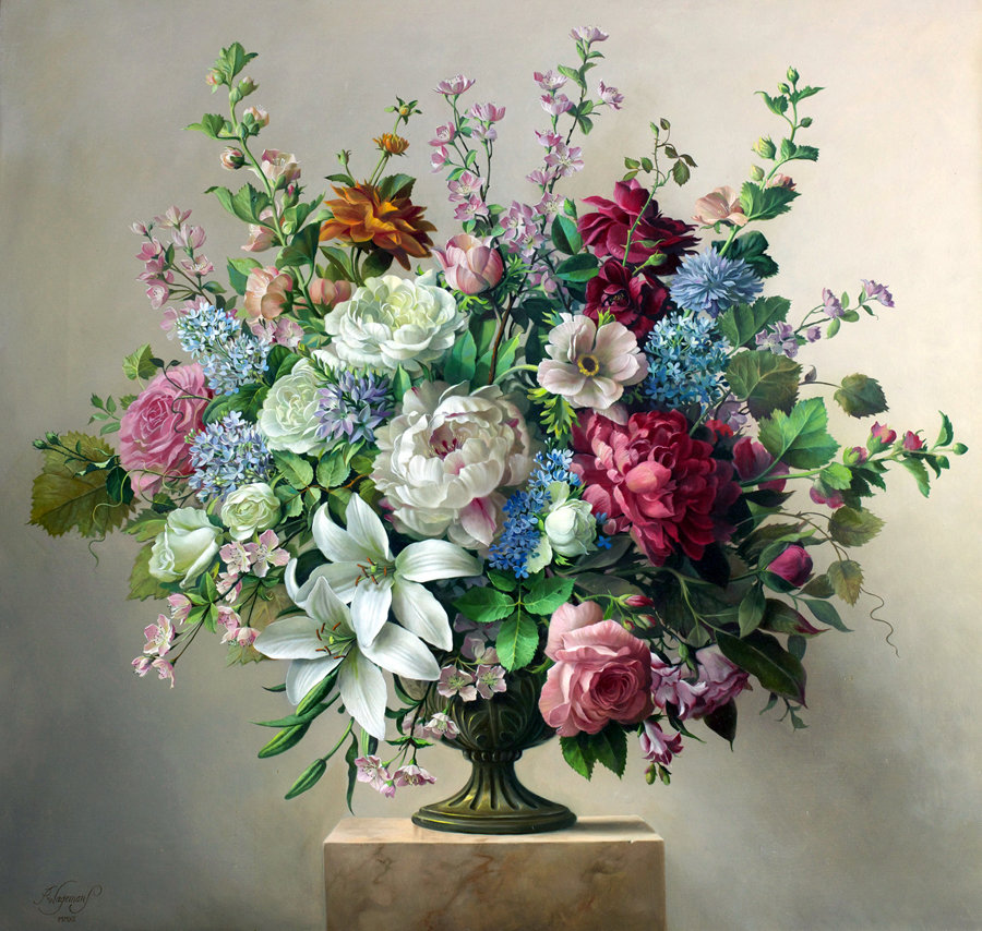 Букет - цветы, цветы в вазе - оригинал