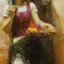 Схема вышивки «Pino Daeni Dama 5»