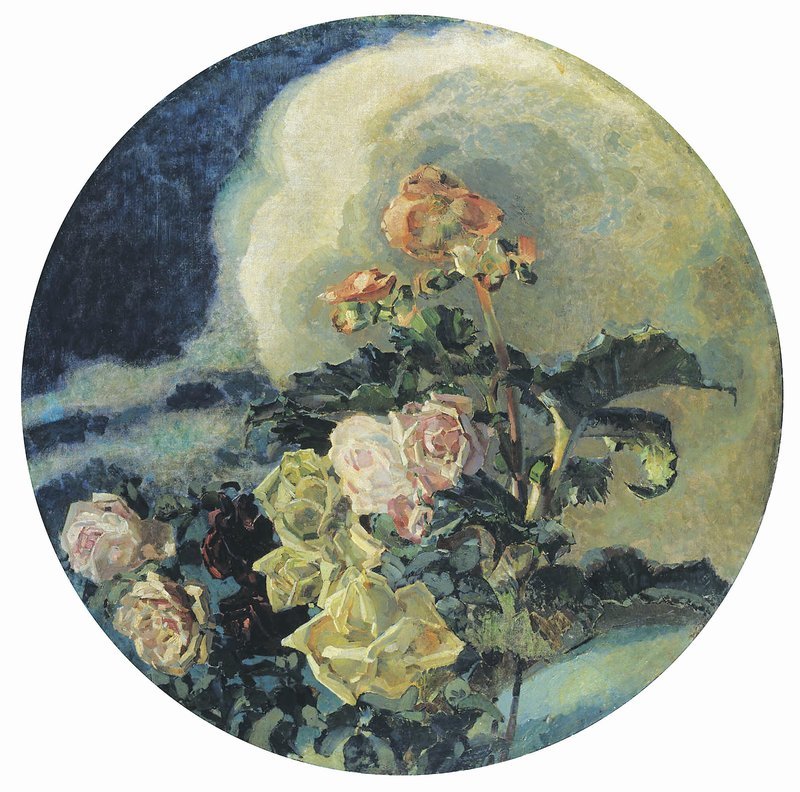 Врубель "Розы и лилии" - розы, врубель, цветы - оригинал