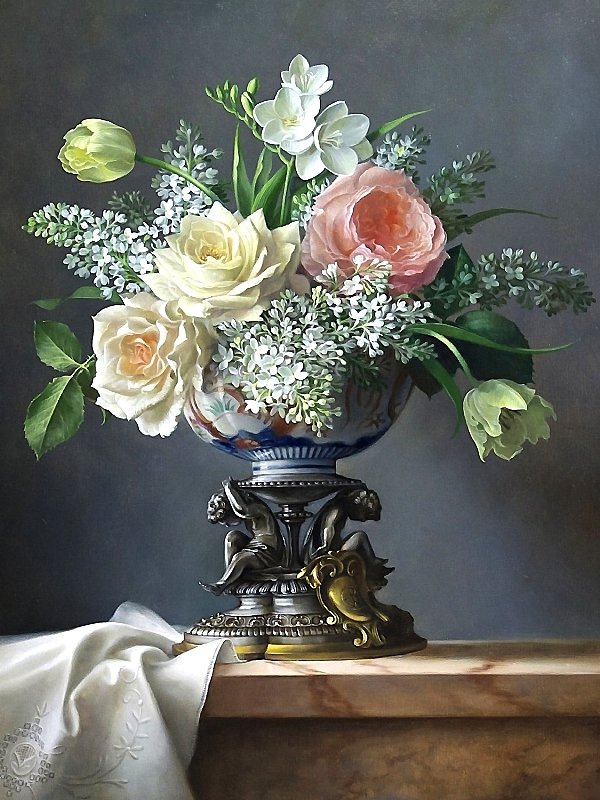 ангельская ваза - ваза, цветы - оригинал