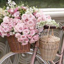 Схема вышивки «bike and flower»