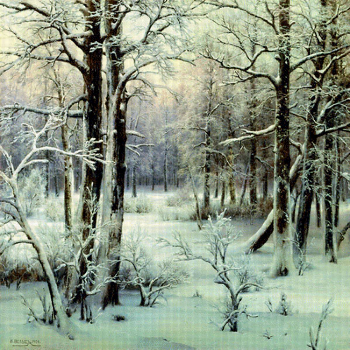 зимний лес - сказка, лес, зима - предпросмотр