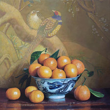 Натюрморт с апельсинами.