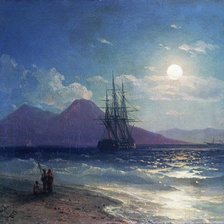 Оригинал схемы вышивки «Айвазовский, "Вид моря ночью 1873"» (№1767419)