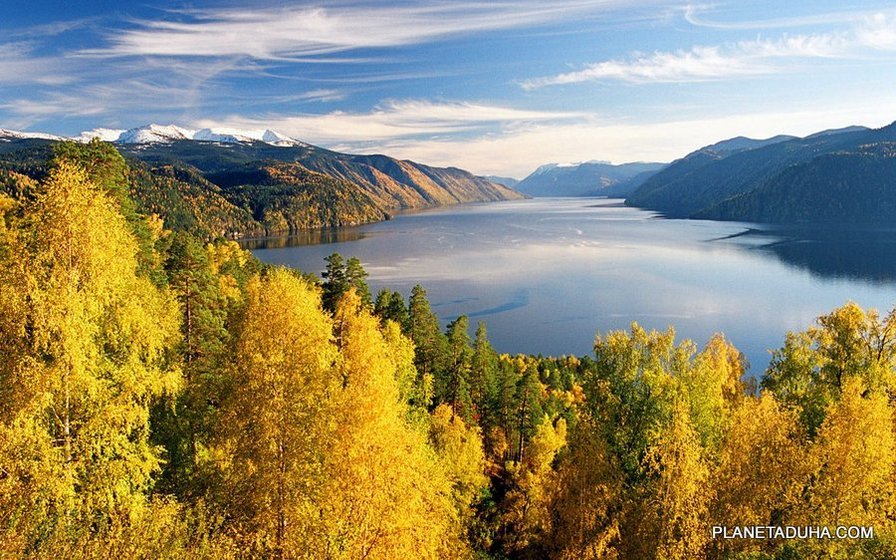 Осень на озере - осень. горы, озеро - оригинал
