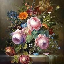 Оригинал схемы вышивки «kvety,váza» (№1774819)