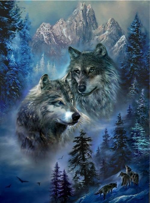 ВОЛКИ - волки, природа, дикие животные - оригинал