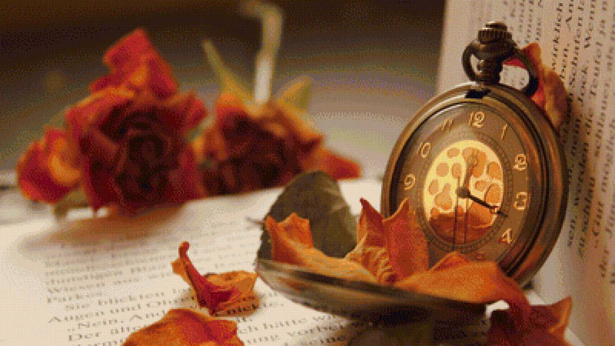 Часы - часы, натюрморт, осень - предпросмотр