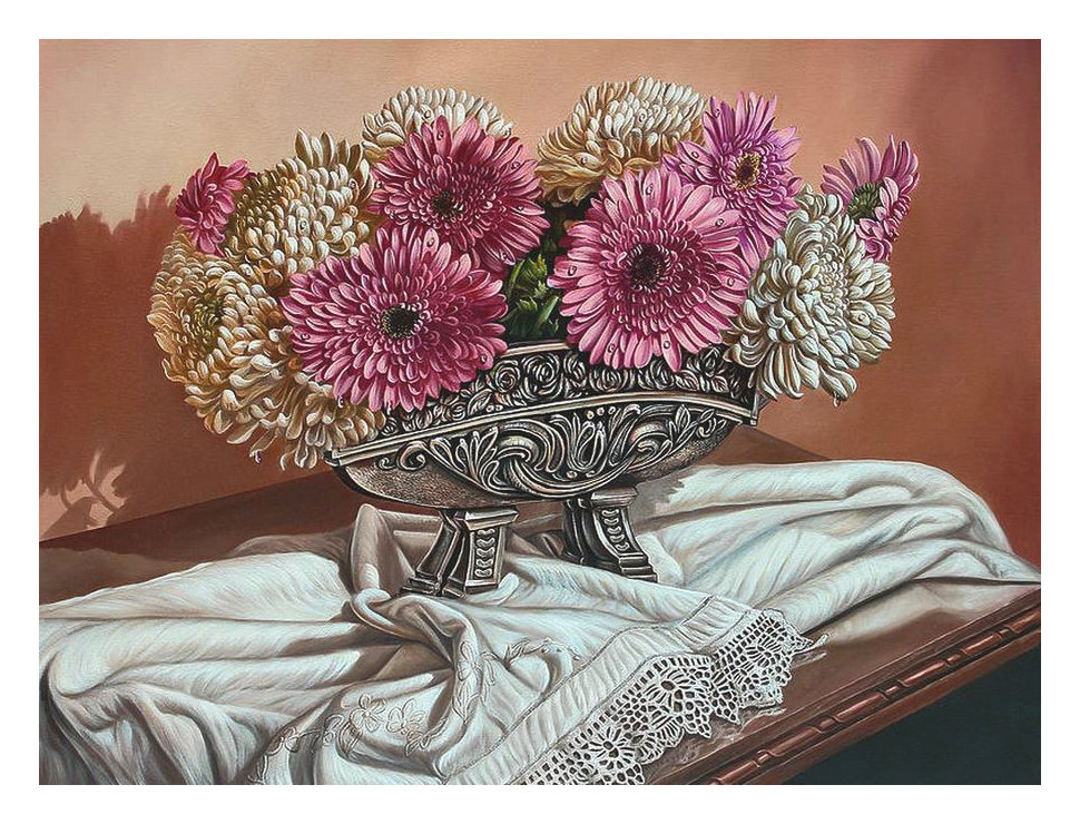 Серия "Хризантемы" - флора, букет, цветы - оригинал