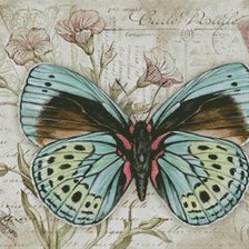 Оригинал схемы вышивки «Бабочка голубая» (№1786137)