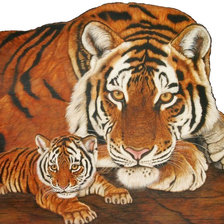Оригинал схемы вышивки «Тигры» (№1786368)