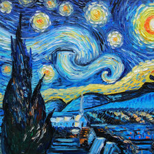 Схема вышивки «"Звездная ночь"Винсент Ван Гог»