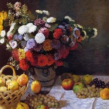 Цветы и фрукты Клод Моне