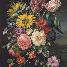 Оригинал схемы вышивки «kvety,váza» (№1791058)