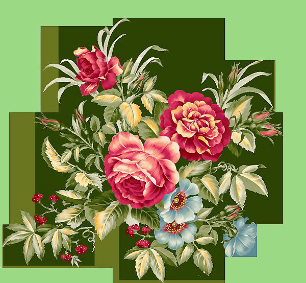 Серия "Розы". - розы, букет, флора, цветы - оригинал