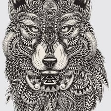 Оригинал схемы вышивки «Волк» (№1796818)