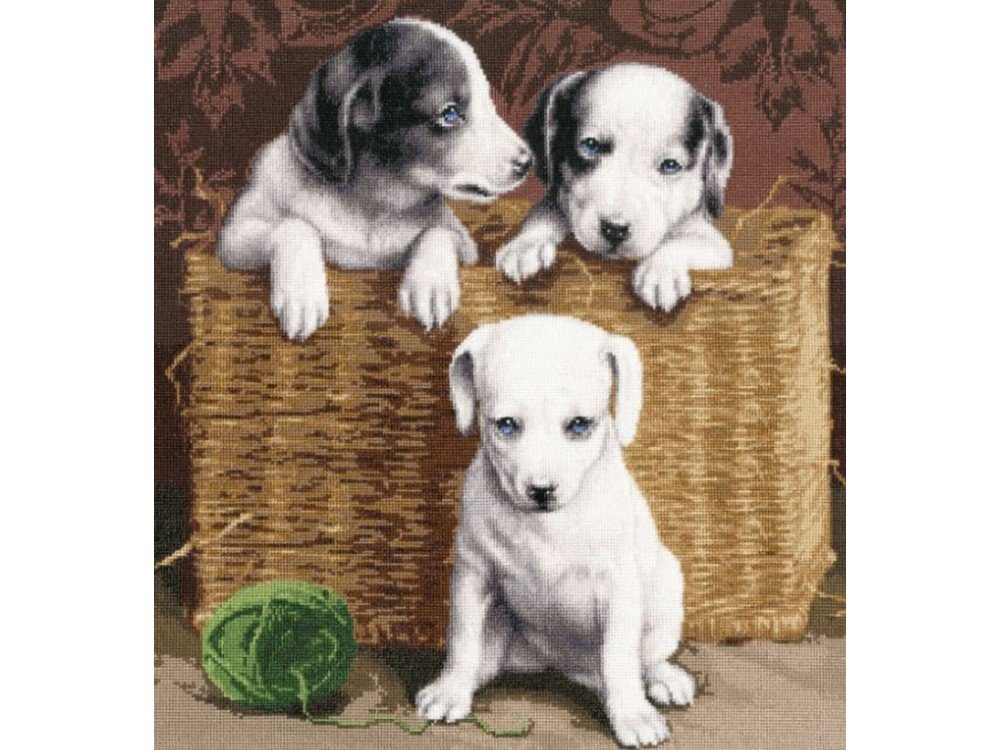 Три товарища - щенята, собаки - оригинал