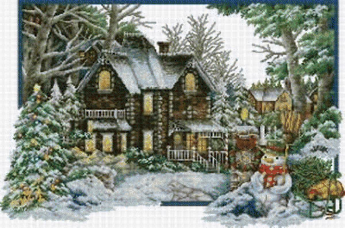 Дом зимой - зима, дом, природа - предпросмотр