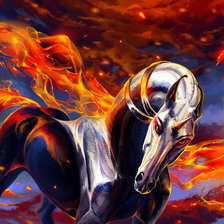 Схема вышивки «огненный конь»