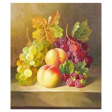 Оригинал схемы вышивки «Персик и виноград» (№1808510)