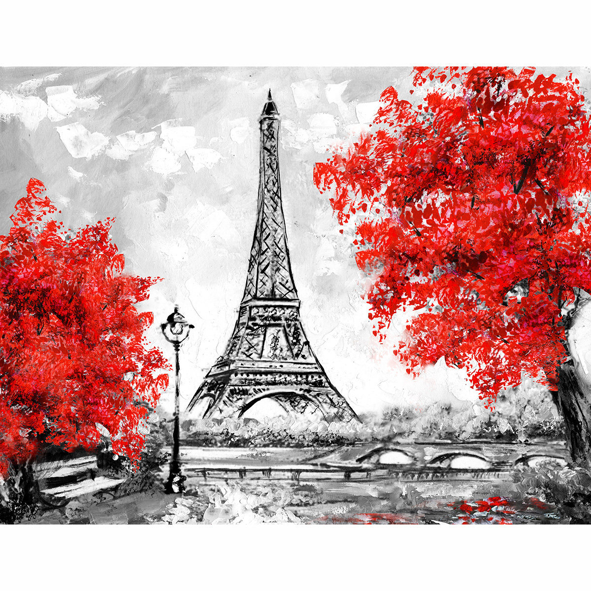 Париж - париж, черно-красный - оригинал