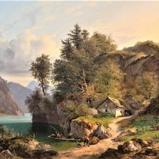 Оригинал схемы вышивки «Австрийский пейзаж Георг Гилис» (№1818362)