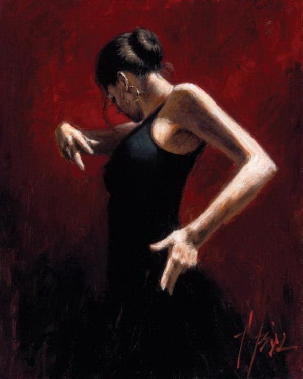 Фабиан Перез - танцовщица, танго, девушка, танец - оригинал
