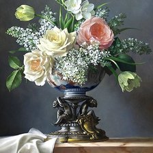 Оригинал схемы вышивки «ваза с цветами» (№1825145)