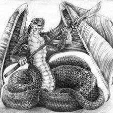Оригинал схемы вышивки «змей» (№1829021)