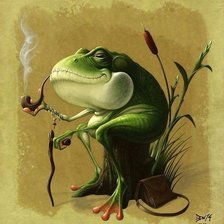 Схема вышивки «мудрый жаб»