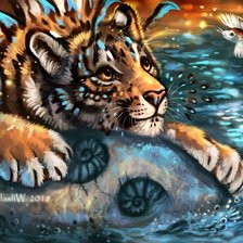 Схема вышивки «Water tiger»