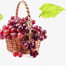 корзина с виноградом