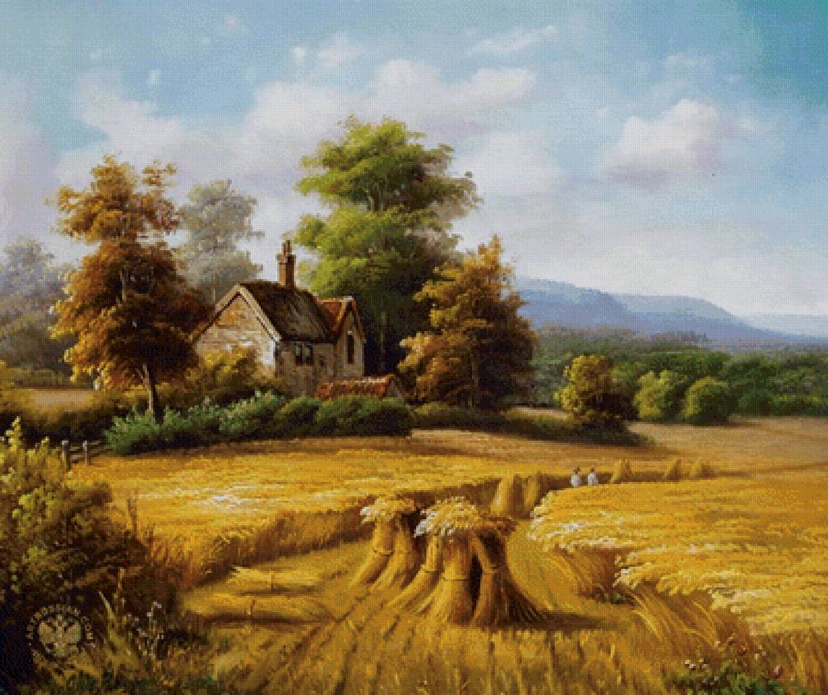 Жатва (По картине Александра Ромма) - жара, лето, жатва, пшеница - предпросмотр