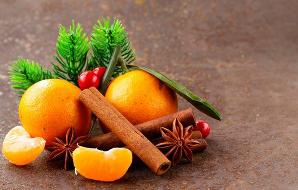 Новогоднее настроение - мандарины, апельсины - оригинал