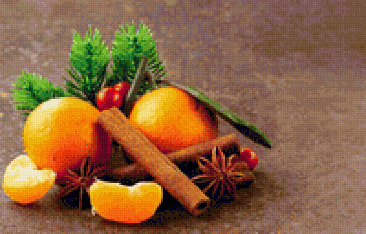 Новогоднее настроение - апельсины, мандарины - предпросмотр