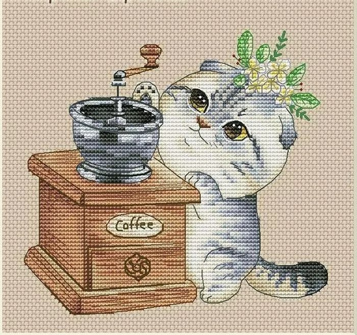 котик с кофемолкой - оригинал
