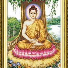 Оригинал схемы вышивки «будда у дерева Бодхи» (№1845043)